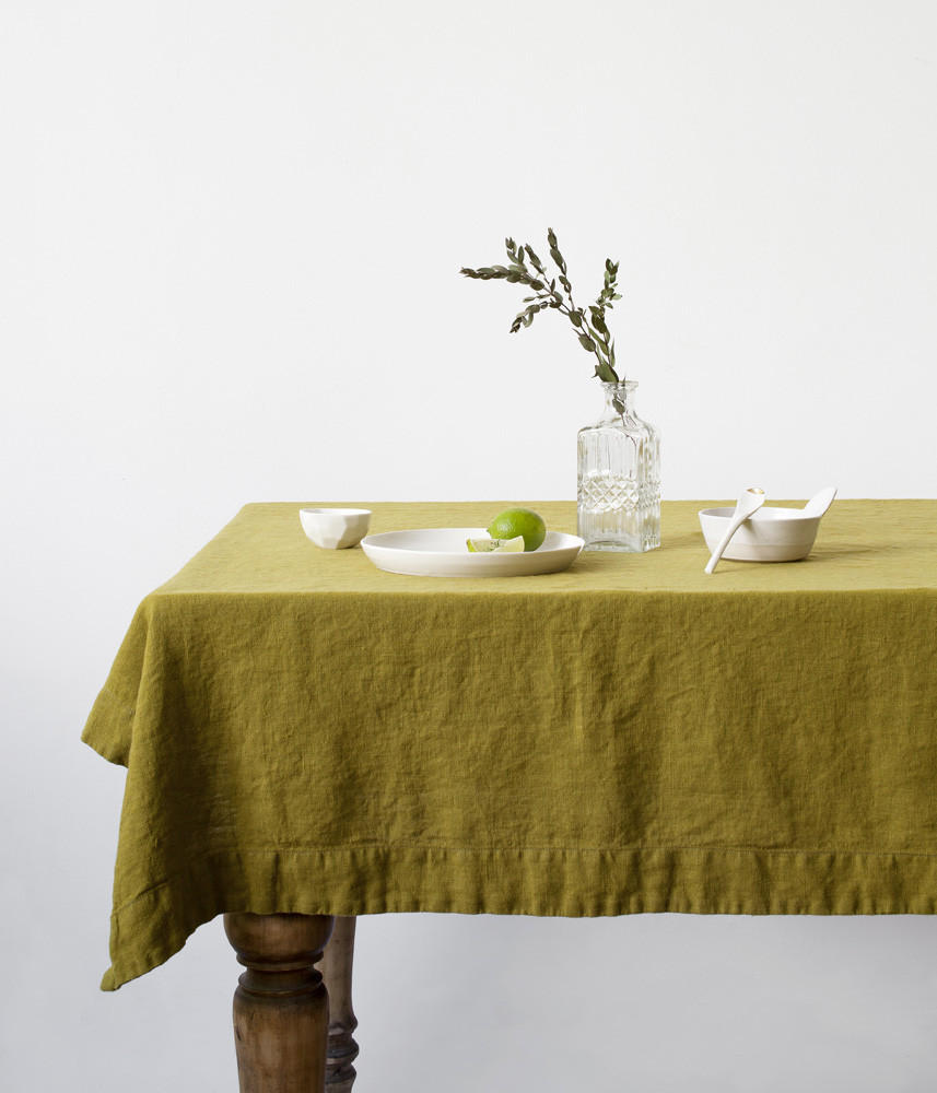Moss Green Tablecloth In